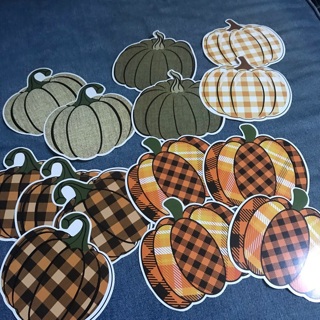 LAST LOT 14 large Cardstock Pumpkins for Paper Crafts, Free Mail