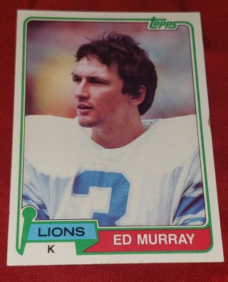 ♨️♨️ 1981 Topps Ed Murray Football Rookie card # 440 Detroit Lions  ♨️♨️ 