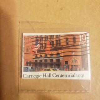 US CARNEGIE HALL CENTENNAL 1991 19 CENT STAMP