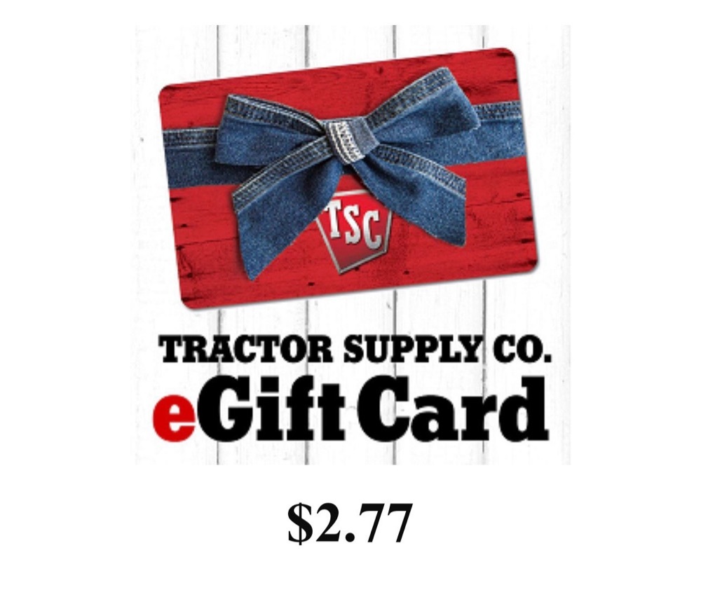 FREE: Tractor Supply $2.77 Giftcard