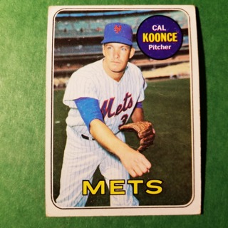 1969 - TOPPS EXMT - NRMT BASEBALL - CARD NO. 303 - CAL KOONCE - METS