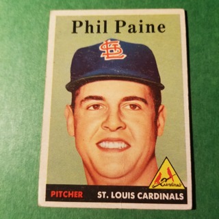 1958 - TOPPS BASEBALL CARD NO. 442 - PHIL PAINE - CARDINALS