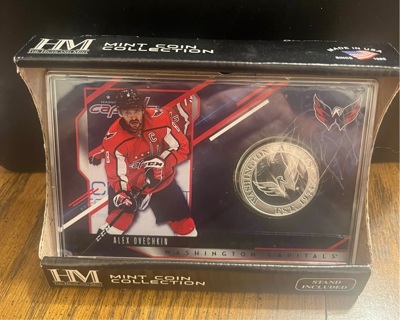 Alex Ovechkin Washington Capitals HM Highland Mint Collection Coin with Stand  Limited 1 of 5000