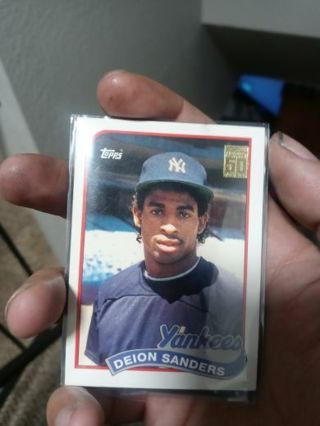 1989 deon sanders baseball card