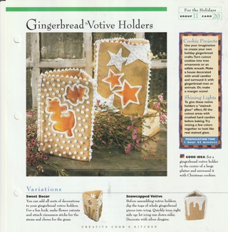 Baking For the Holidays Leaflet: Gingerbread Votive Holders