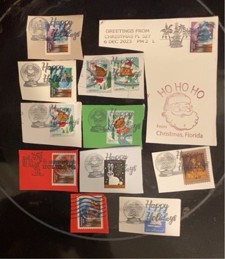 CHRISTMAS STAMPS & POST MARKS 