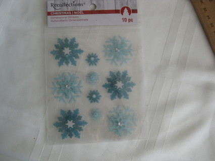 Christmas/winter beautiful 3D shiny glittery snowflakes stickers