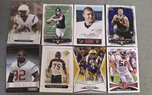 8 card Houston Texans rookies lot