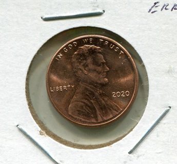 2020 P Lincoln Cent-Really Nice Die Crack