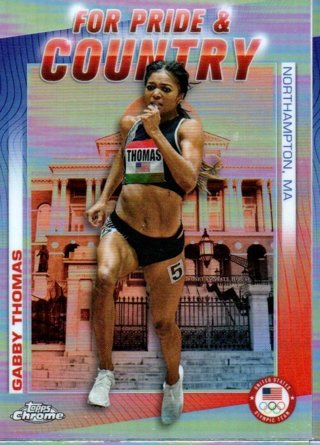 2024 Topps Olympics Chrome Gabby Thomas Pride & Country