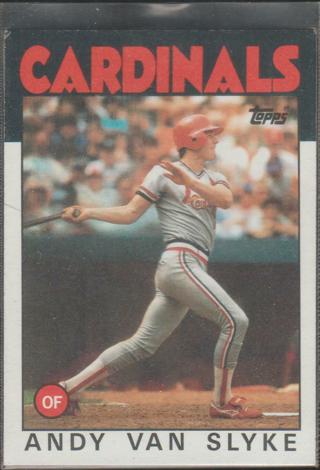1986 Topps Baseball Andy Van Slyke #683 St Louis Cardinals