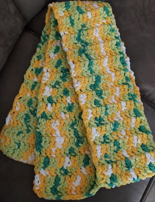 Heavy scarf - hand crocheted with Bernat yarn