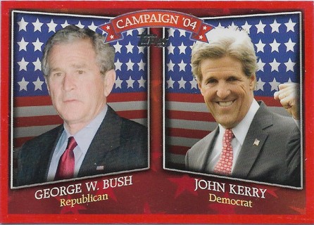 2008 Topps Historical Campaign Match-Ups #2004 George W. Bush/John Kerry