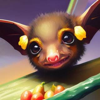 Listia Digital Collectible: Baby Fruit Bat Face