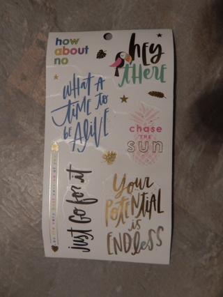 FANTASTIC new stickers.  SUPER Colorful & Decorative QUOTES stickers ~~ So cute!!