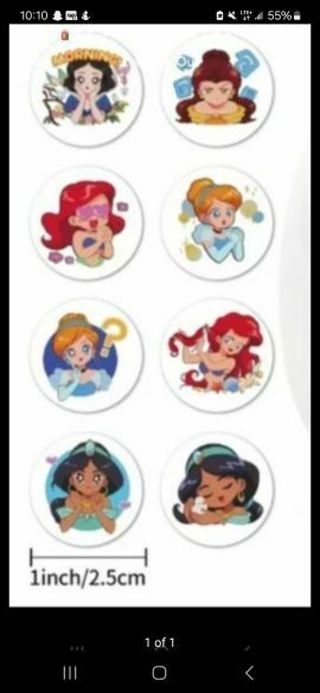 Disney princess stickers 20pcs