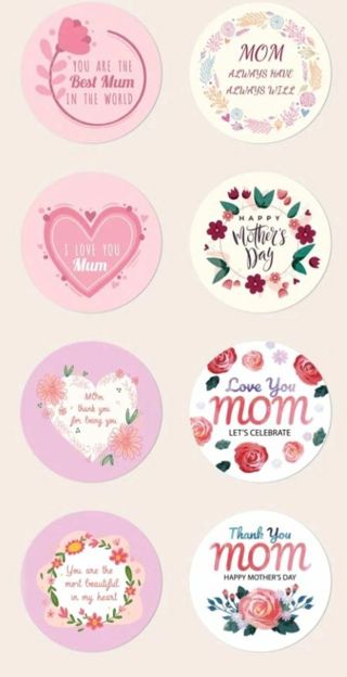 ⭐NEW⭐(8) MOTHER'S DAY stickers