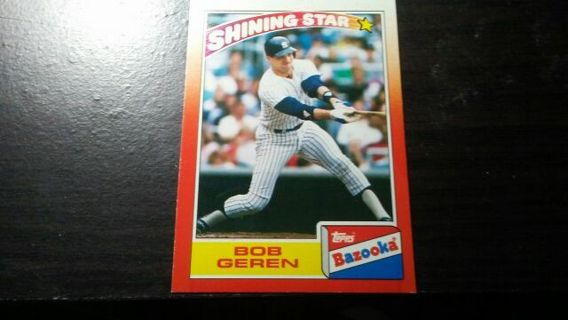 1990 TOPPS BAZOOKA SHINING STARS BOB GEREN NEW YORK YANKEES BASEBALL CARD# 20 OF22