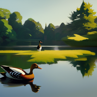 Listia Digital Collectible: A Couple of Mallards at the Pond