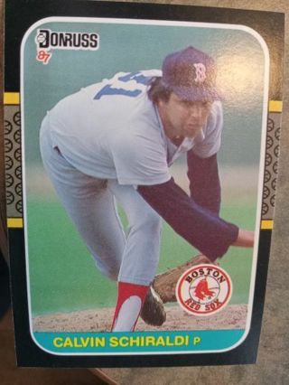 1987 DONRUSS CALVIN SCHIRALDI BOSTON RED SOX BASEBALL CARD# 641