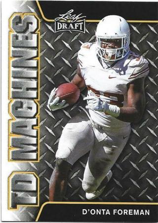 2017 LEAF DRAFT DONTA FOREMAN TD MACHINES INSERT ROOKIE CARD