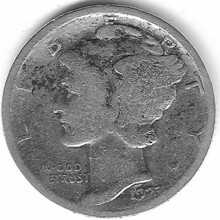 1923 Mercury Dime 90% Silver U.S. 10 Cent Coin