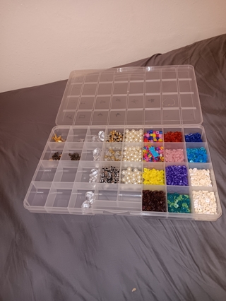 2 boxes of beads 