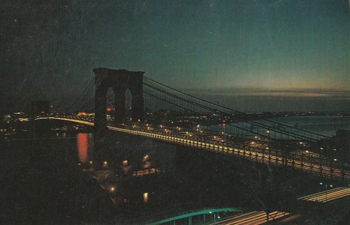 Vintage Unused Postcard: g: Brooklyn Bridge, NYC, NY