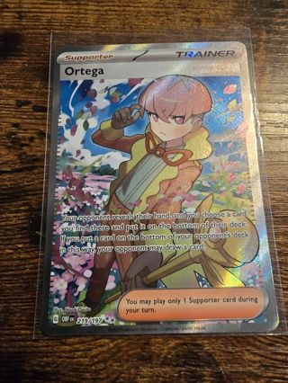 Pokemon Ortega secret rare card 219/197