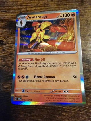Pokemon Armarouge holo rare card 041/198