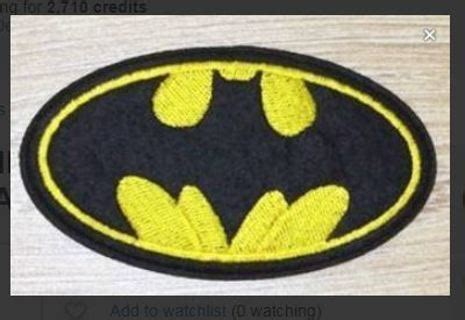 1 BATMAN Symbol Logo IRON ON Patch DC Clothing accessories Embroidery Applique Badge FREE SHIPPING