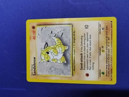 Pokemon Base Set Sandshrew 62/102 #2