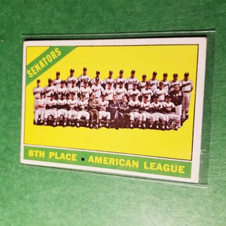 1966 - TOPPS BASEBALL CARD NO. 194 - 8TH PLACE A.L. - SENATORS