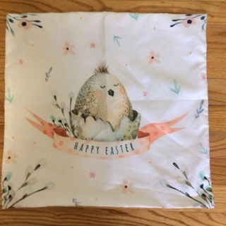 Easter Pillow Cover With Zipper 17x16"