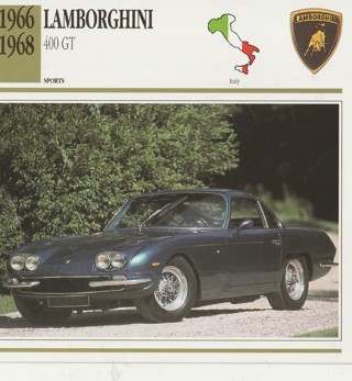 Classic Cars 6 x 6 inches Leaflet: 1966-1968 Lamborghini 400 GT