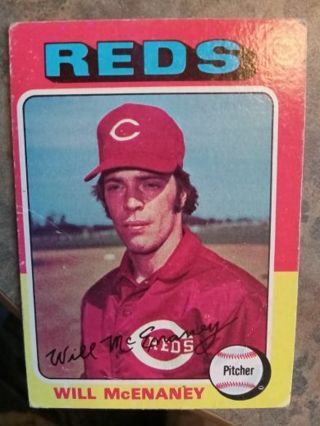 1975 TOPPS WILLIAM HENRY CINCINNATI REDS BASEBALL # 481