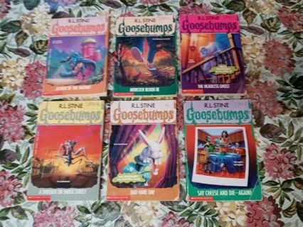 R.L. Stine Goosebumps Children's Book Lot of 6 Vintage 1994