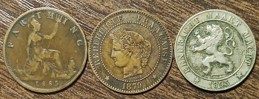 1800's Vintage Europe Coins Full bold dates!