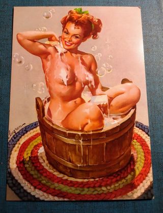 Vintage Looking Pinup Girl Postcard - Unused - Paper Craft - Scrapbook- Junk Journal Supplies