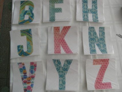 Colorful letter stickers, door initial décor, posters, other crafts. Pick 5 letters, see list. NIP