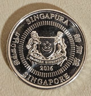 2016 Singapore 50 Cents Coin