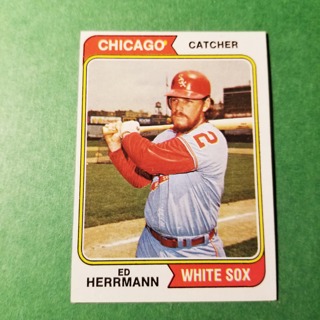 1974 - TOPPS BASEBALL CARD NO. 438 - ED HERRMANN - WHITE SOX - EXMT/NRMT