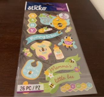 Sticko baby, mommy to bee stickers/ 2 sheets 