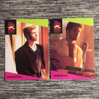 1991 ProSet Super⭐️Stars MusiCards | George Michael - LOT OF 2 | Card #74 and #76