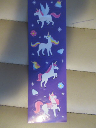 Darling MINI sheet of Colorful cute UNICORN stickers--NEW