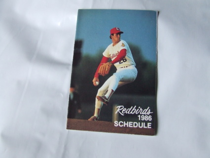 1986 Louisville Redbirds Baseball Schedule 