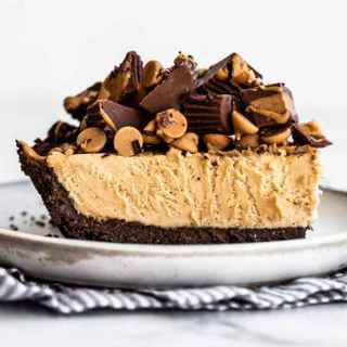 creamy peanut butter pie recipe card