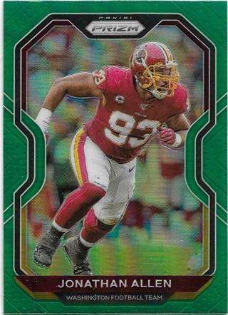 2020 PRIZM JONATHAN ALLEN GREEN PRIZM REFRACTOR CARD