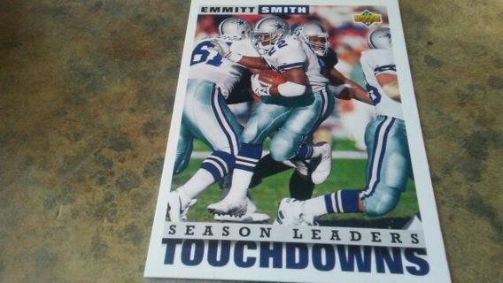 1993 UPPER DECK SEASONS LEADERS TOUCHDOWNS EMMITT SMITH DALLAS COWBOYS FOOTBALL CARD# 425