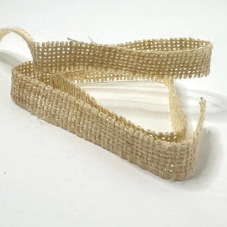 Oatmeal Burlap Trim Ribbon Sash 